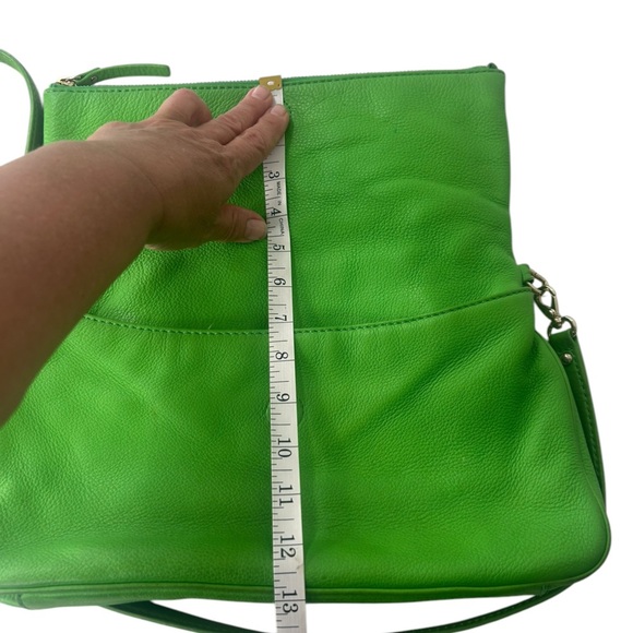 Kate Spade Cobble Hill Marsala FoldOver Convertible Crossbody Bag Green Leather - Picture 13 of 15